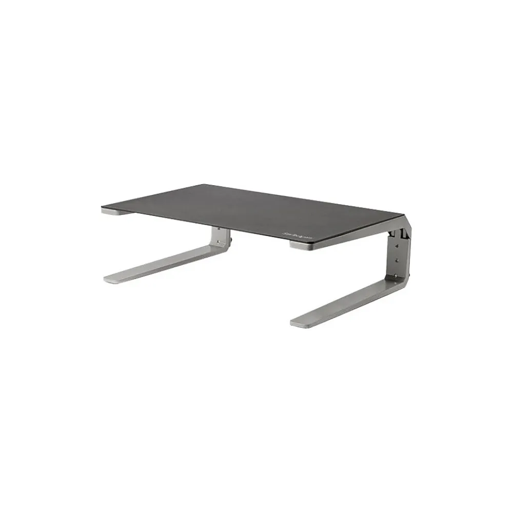 New StarTech Monitor Riser Stand - Height Adjustable - Steel & Aluminum Stands, Up to 32", Gray (MONSTND)