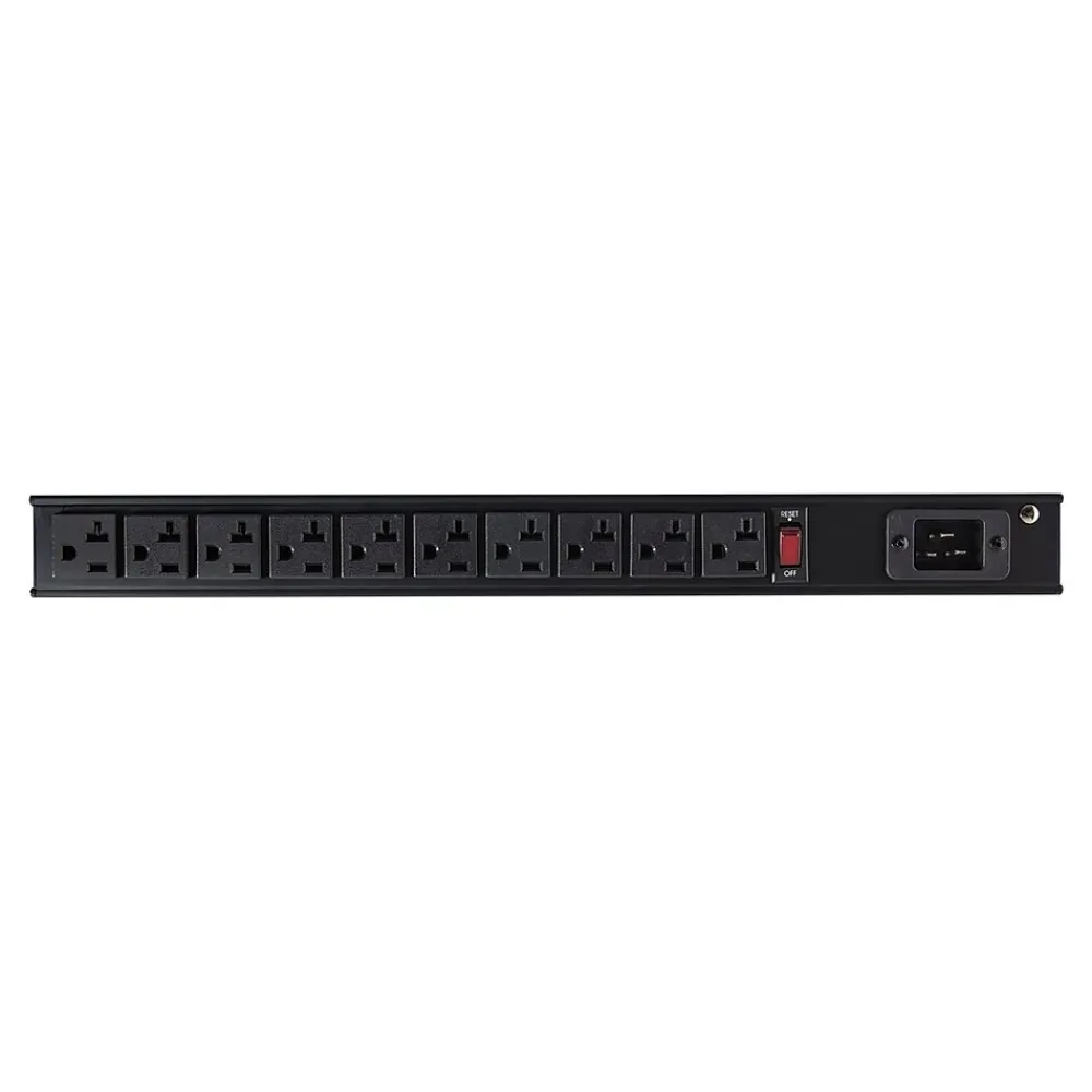 StarTech 10-Outlet Power Strip, 8', Black (RKPW101920)