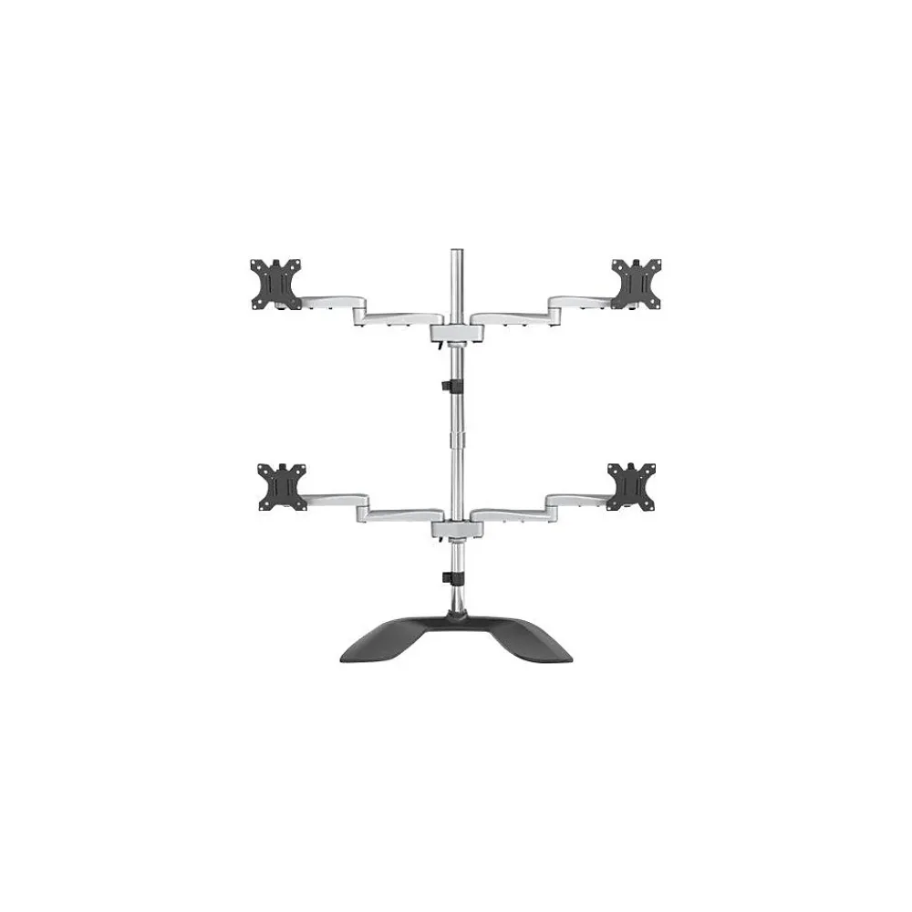 Clearance StarTech Quad-Monitor Stand - For up to 32" VESA Mount Monitors Monitor Arm, Up, Gray (ARMQUADSS)