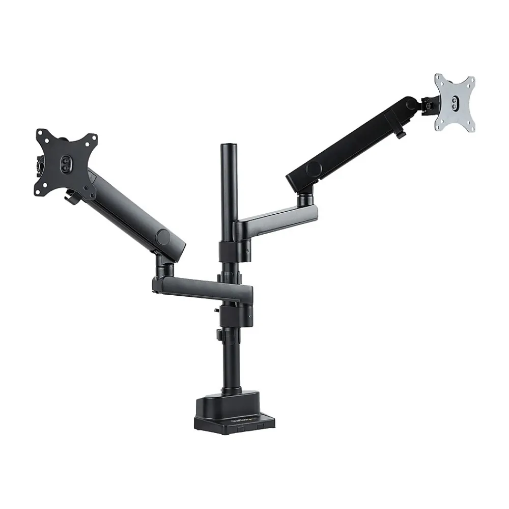 Online StarTech .com Adjustable Dual Mounting Kit, Up to 32" Monitor, Black (ARMDUALPIVOT)