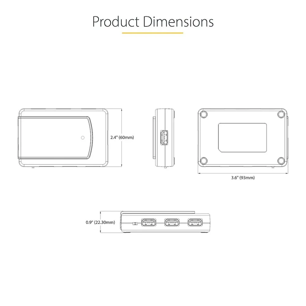 StarTech .com 7-Port USB 3.0 5Gbps Hub, Black (5G7AS-USB-A-HUB)