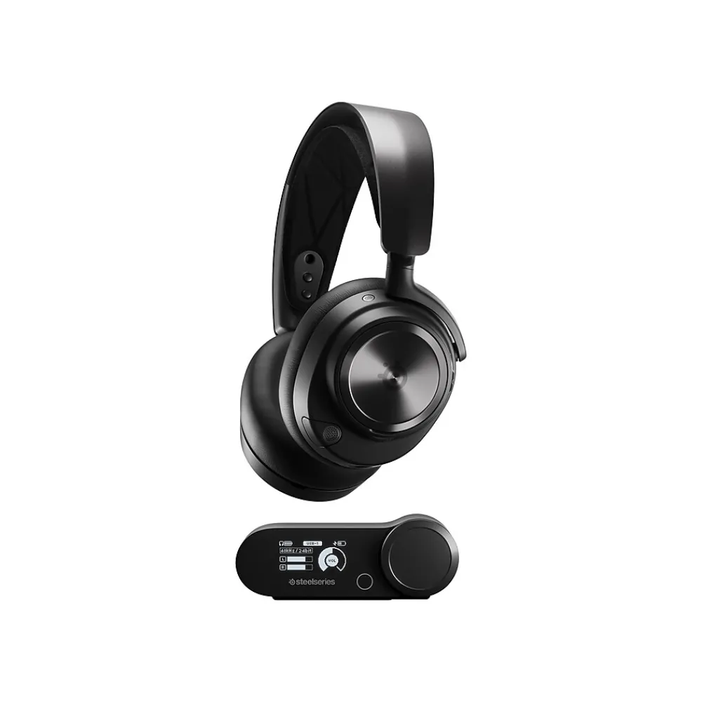 Best SteelSeries Arctis Nova Pro Active Noise Canceling Wireless Stereo Gaming Headset, Black (61520)