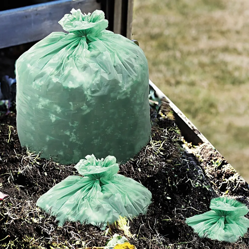 EcoSafe-6400™ Bags, 32 Gallon, .85 Mil, 33" x 48", Green, 50/BX<Stout New