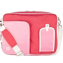 SumacLife 14 Inch Business Messenger Briefcase Laptop Case, Pink (PT_NBKLEA734_W1)<Vangoddy Discount