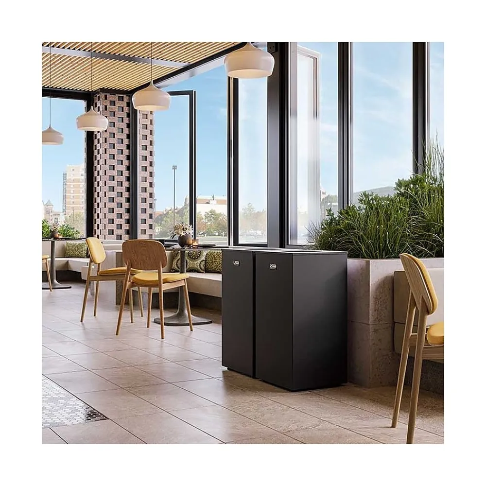 Metal Square Trash Can with Open Lid, 24 Gallon (MTCSQ240)<Suncast Commercial Outlet