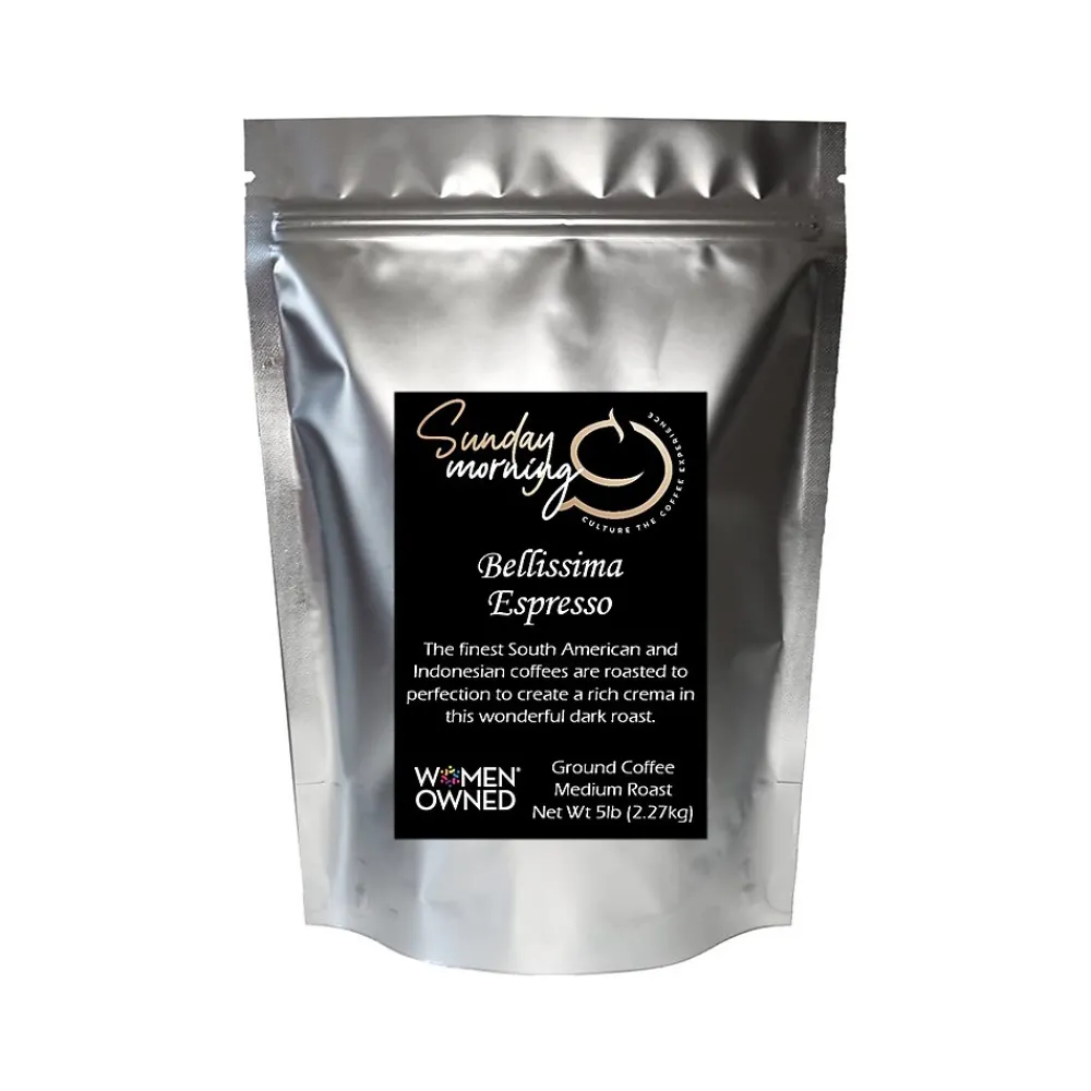 Sunday Morning Coffee Bellissima Espresso, Medium Roast, 80 oz. (4F-KQH4-CTYU-5LB)