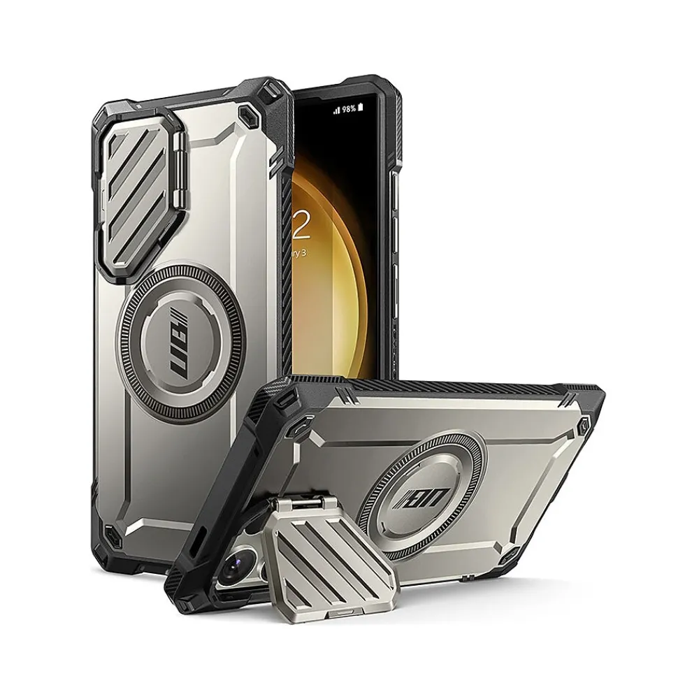 SUPCASE Unicorn Beetle MAG XT MagSafe Samsung Galaxy S24 Ultra, Shock Absorbing, Titan Gray (GXYS24U5GMXTTG)