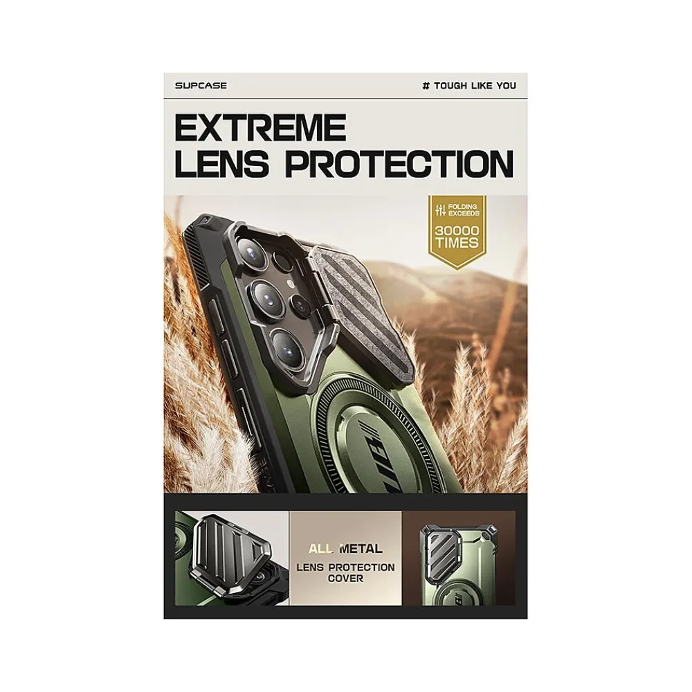 SUPCASE Unicorn Beetle MAG XT MagSafe Samsung Galaxy S24 Ultra, Shock Absorbing, Dark Green (GXYS24U5GMXTGN)