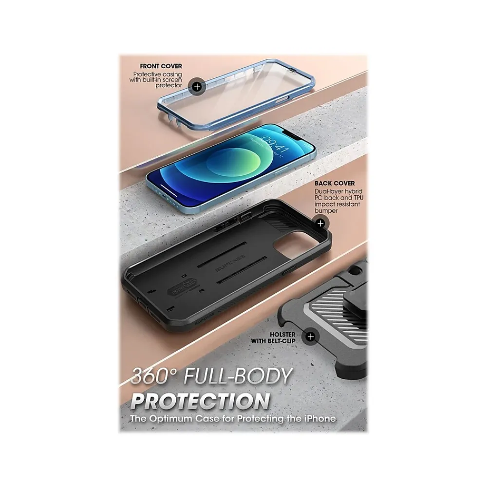 SUPCASE Unicorn Beetle Pro Metallic Blue Rugged Case for iPhone 13 (SUP-iPhone2021-6.1-UBPro-SP-Cerulean)