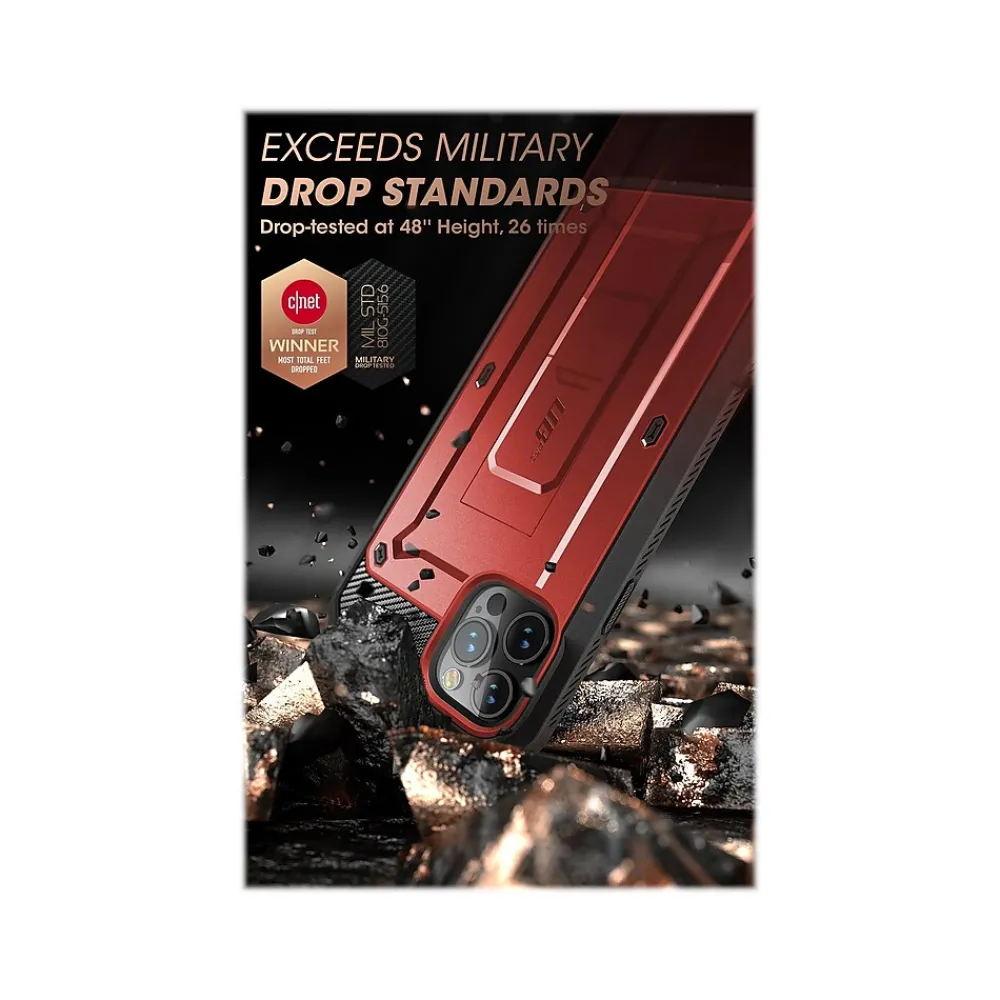 SUPCASE Unicorn Beetle Pro Metallic Red Rugged Case for iPhone 13 Pro Max (SUP-iPhone2021-6.7-UBPro-SP-Ruddy)