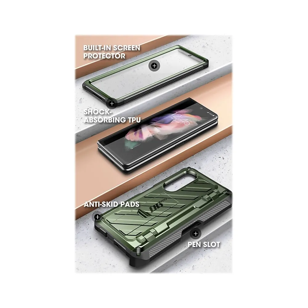 SUPCASE Unicorn Beetle PRO Dark Green Rugged Case for Samsung Galaxy Z Fold4 (SUP-Galaxy2022-ZFold4-5G-UBPro-SP-Guldan)