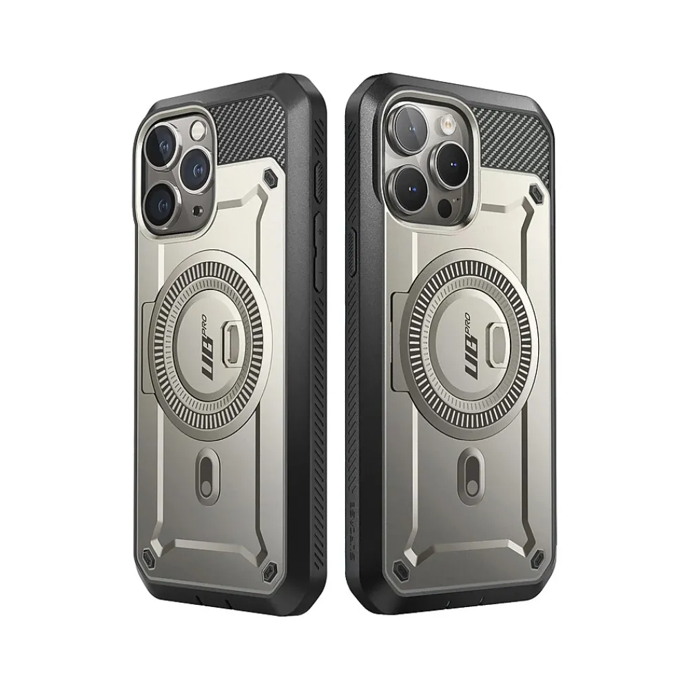 SUPCASE Unicorn Beetle PRO MAG Rugged Case for iPhone 15 Pro, Shock-Absorbing, Titan Gray