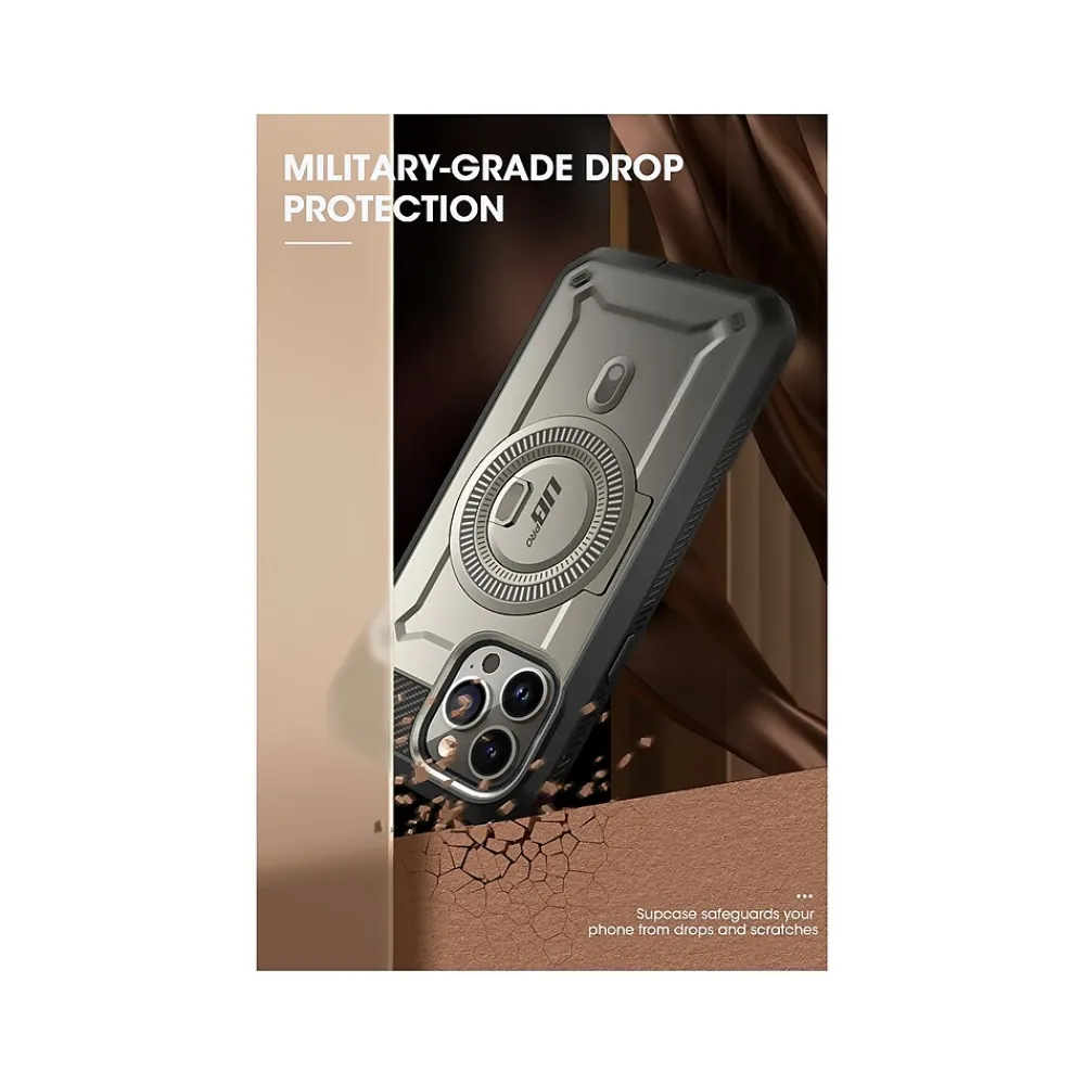 SUPCASE Unicorn Beetle PRO MAG Rugged Case for iPhone 15 Pro, Shock-Absorbing, Titan Gray