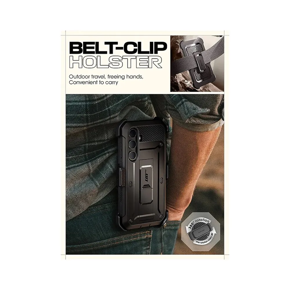 SUPCASE Unicorn Beetle Pro Rugged Case for Samsung Galaxy S24+, Shock Absorbing, Black (GS24PUBPRSP2SBK)