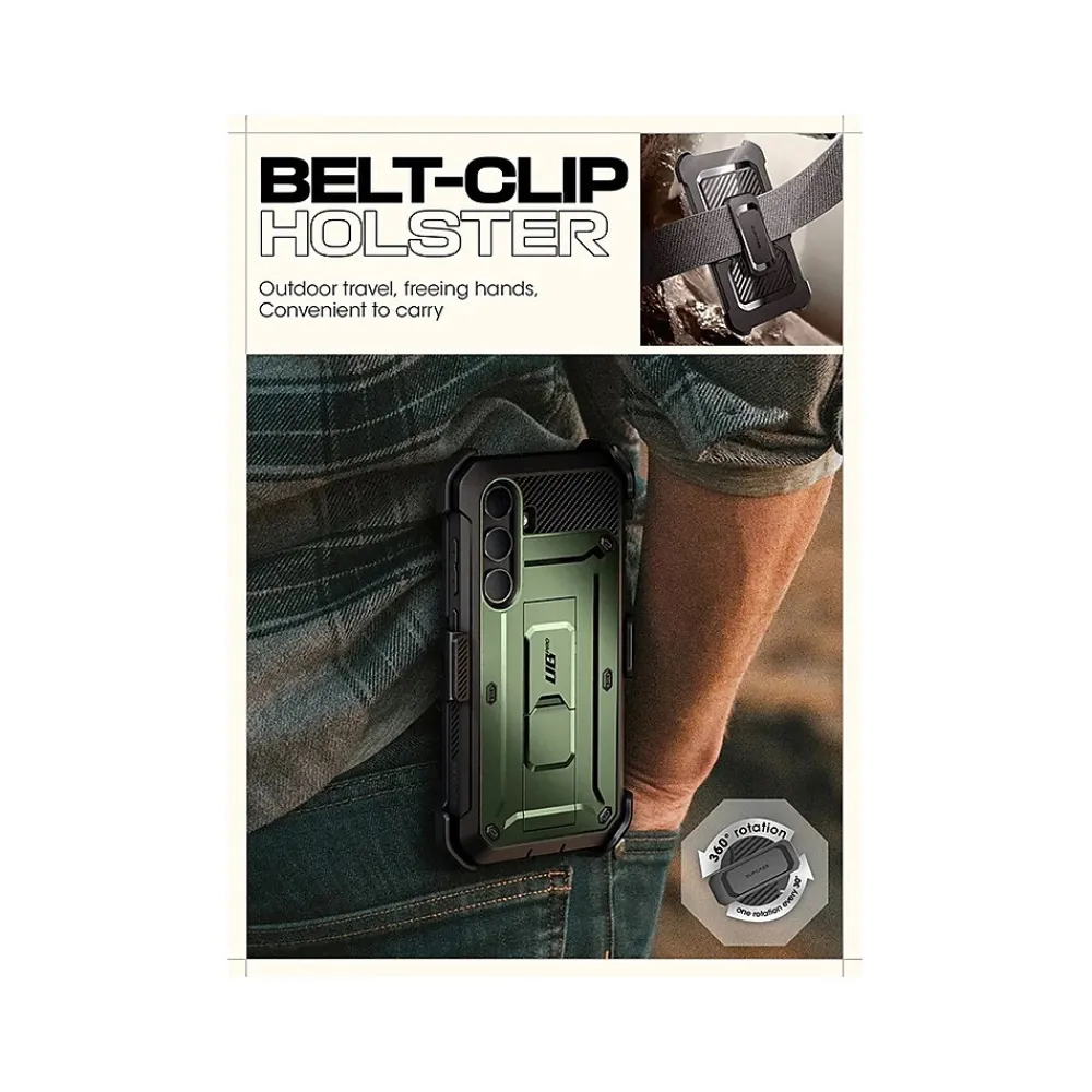 SUPCASE Unicorn Beetle Pro Rugged Case for Samsung Galaxy S24, Shock Absorbing, Dark Green (GS24UBPR2SGN)