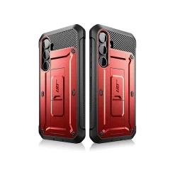 SUPCASE Unicorn Beetle Pro Rugged Case for Samsung Galaxy S24, Shock Absorbing, Metallic Red (GS24UBPR2SRD)