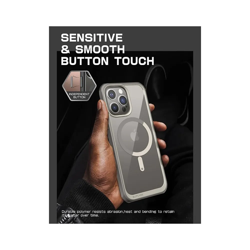 SUPCASE Unicorn Beetle Slim MagSafe Phone Case for iPhone 15 Pro, Gray (SUP-iPhone2023Pro-6.1-UBMag-Gray)