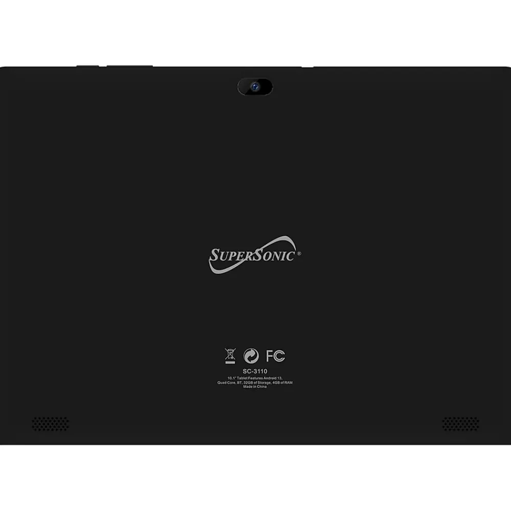 Sonic10 10.1" Tablet with Detachable Keyboard, WiFi, 32GB Storage, Android 13, Black (SC-3110)<Supersonic Online