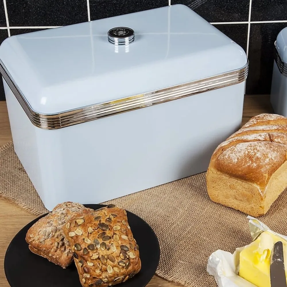 Salton Swan Retro Bread Bin, Large Storage Capacity (SWKA1010BLN)