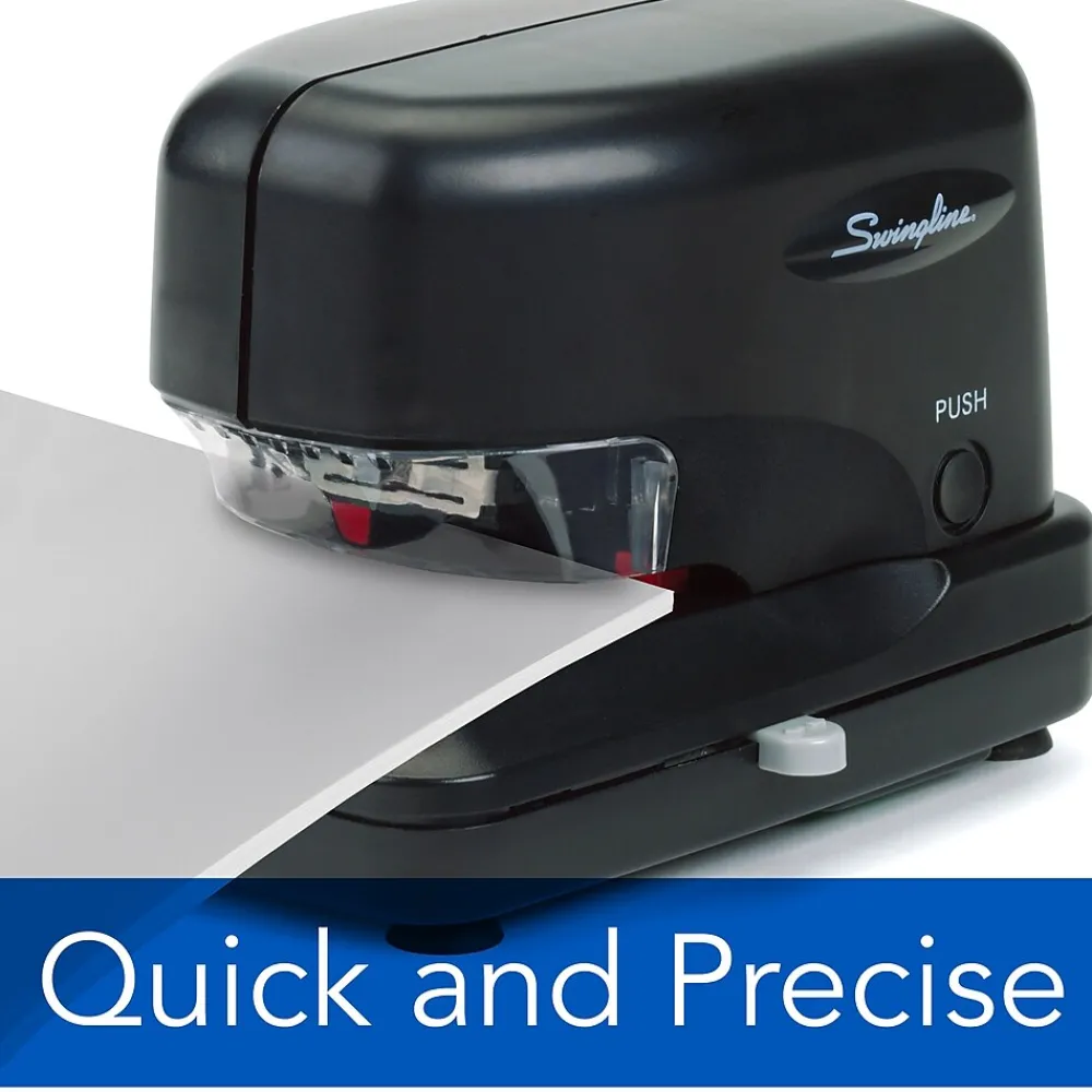 Staplers|Swingline Cartridge Electric Desktop Stapler, 30 Sheet Capacity, Black (69008)