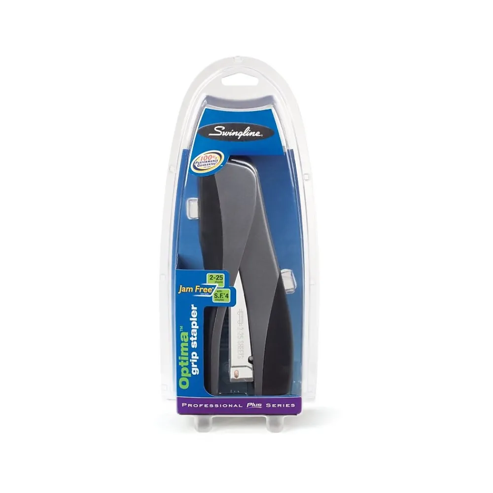 Staplers|Swingline Optima Stapler, 25 Sheet Capacity, Silver (87816)