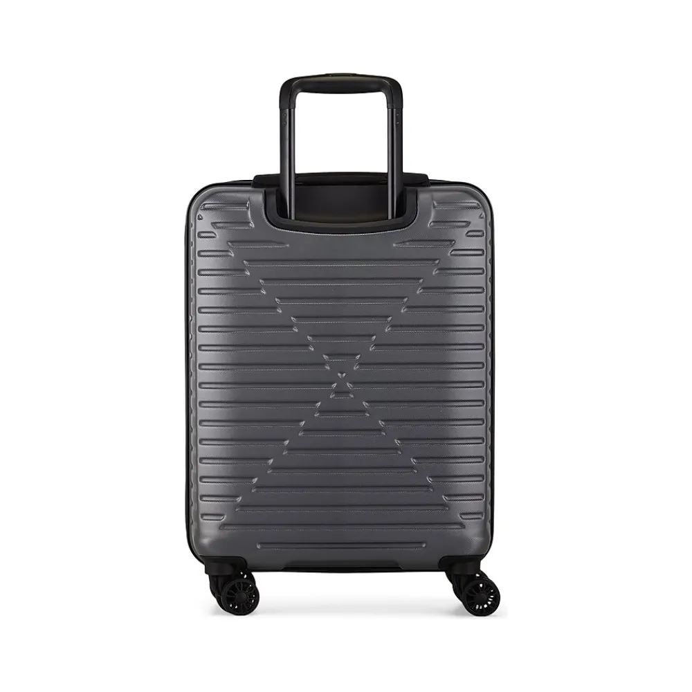DCA 21.5" Hardside Carry-On Suitcase, 8-Wheeled Spinner, Gray Geometric (HLG1020SM-GREY)<Swiss Mobility