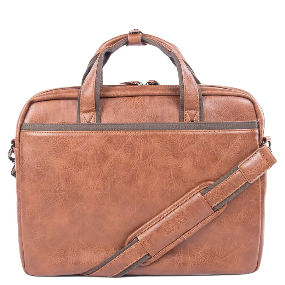 Vegan Leather Valentino Executive Briefcase, Cognac (EXB532-COGNAC)<Swiss Mobility Online