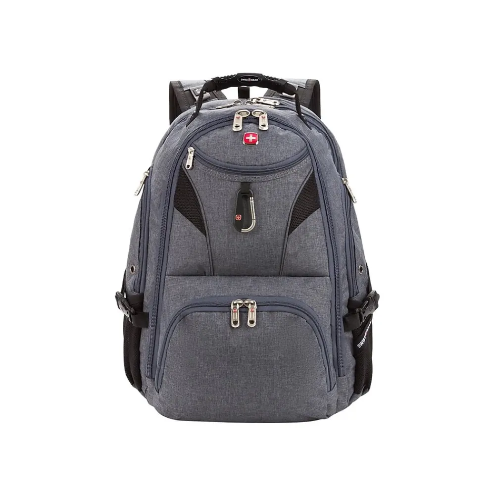 SWISSGEAR ScanSmart Laptop Backpack, Gray Heather Fabric (5977404420)