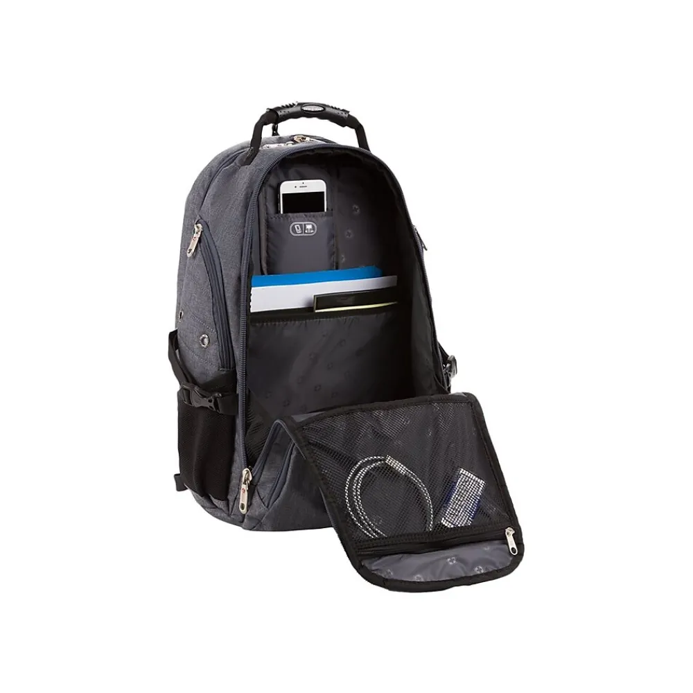 SWISSGEAR ScanSmart Laptop Backpack, Gray Heather Fabric (5977404420)