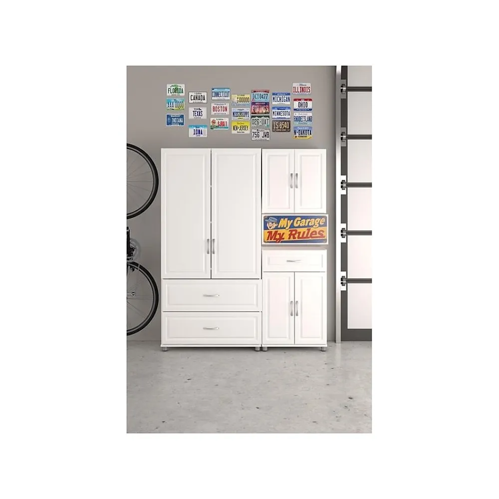 Storage Cabinets*System Build SystemBuild Kendall 36" 2 Door/2 Drawer Storage Cabinet, White (7364401PCOM)
