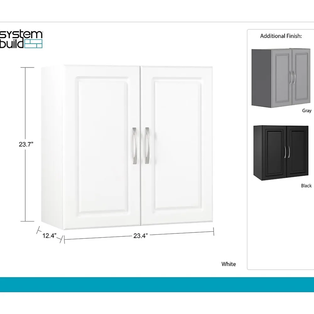 Storage Cabinets*System Build SystemBuild Kendall 24" Wall Cabinet, White (7366401PCOM)