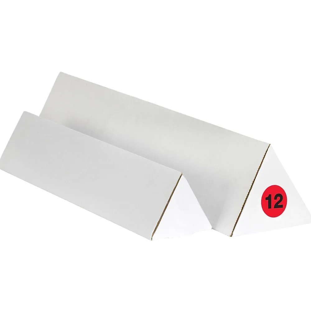 Labels|Tape Logic 2" Circle "12" Number Label, Fluorescent Red, 500/Roll