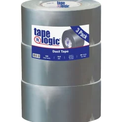 Discount Tape Logic â„¢ 10 mil Duct Tape, 3" x 60 yds, Silver, 3/Pack