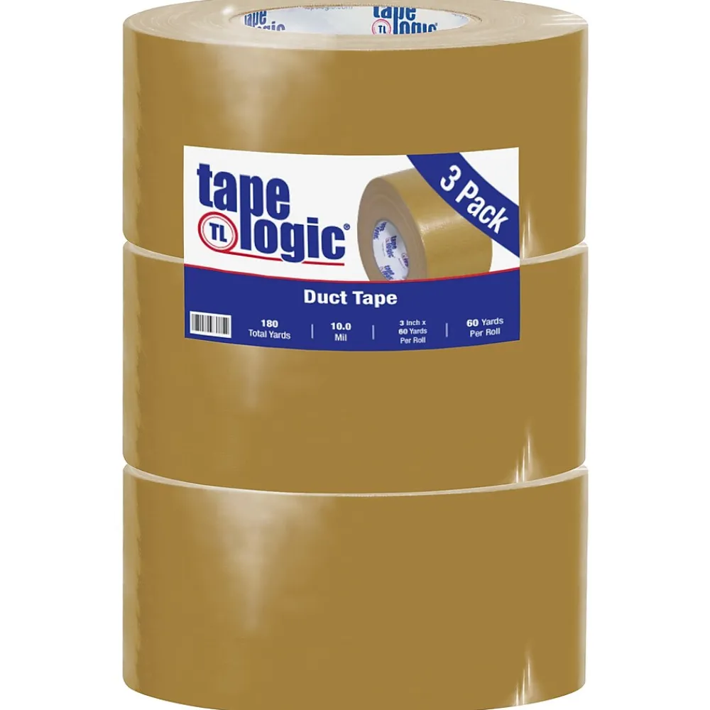 Outlet Tape Logic ™ 10 mil Duct Tape, 3" x 60 yds, Beige, 3/Pack