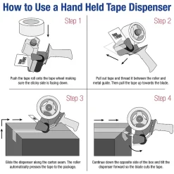 New Tape Logic 2" Tape Carton Sealing Tape Dispenser (TDHDX2)