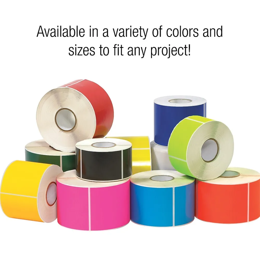 Labels|Tape Logic 5" x 7" Rectangle Inventory Label, Fluorescent Yellow, 500/Roll