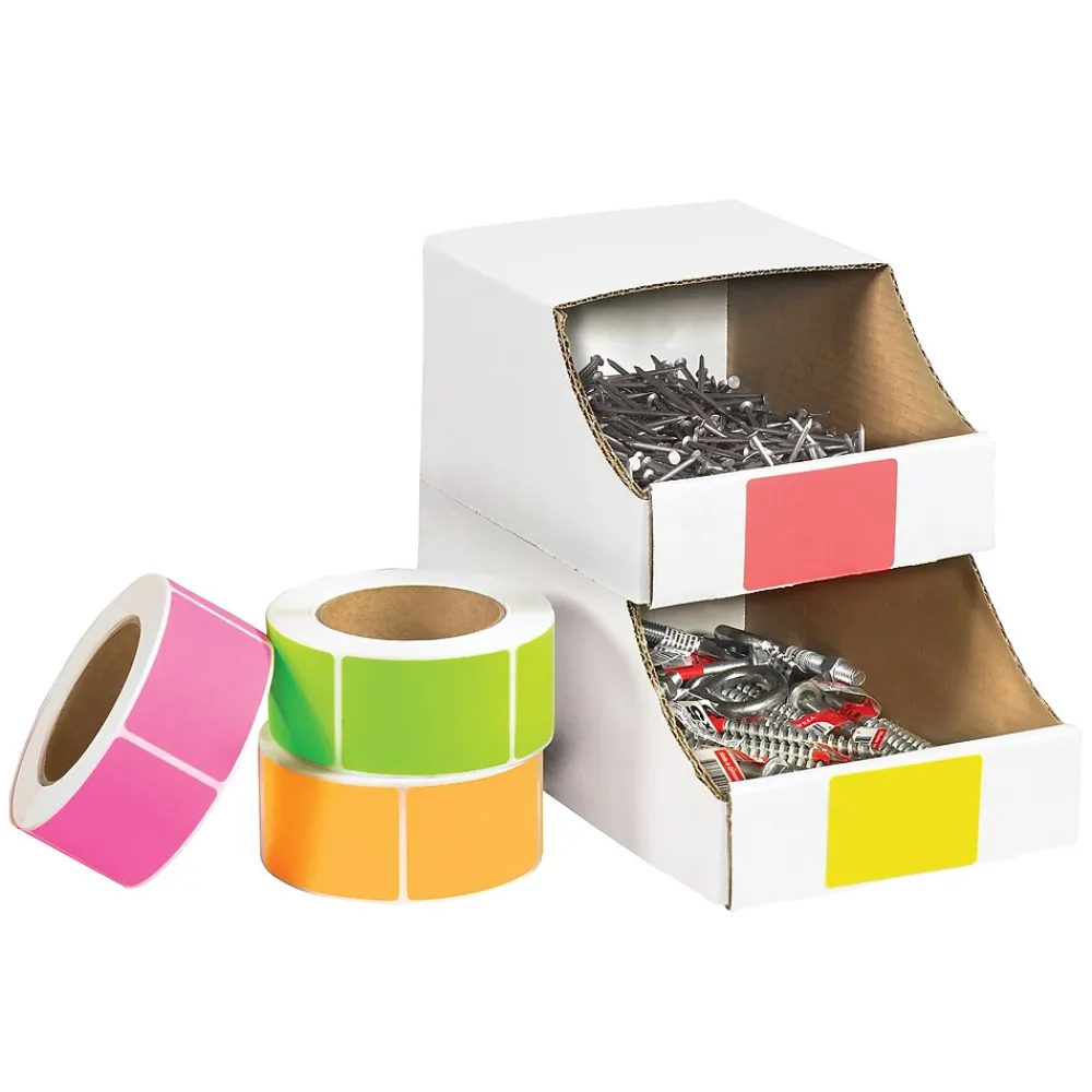 Labels|Tape Logic 2" x 4" Rectangle Fluorescent Inventory Label, 5000/Pack