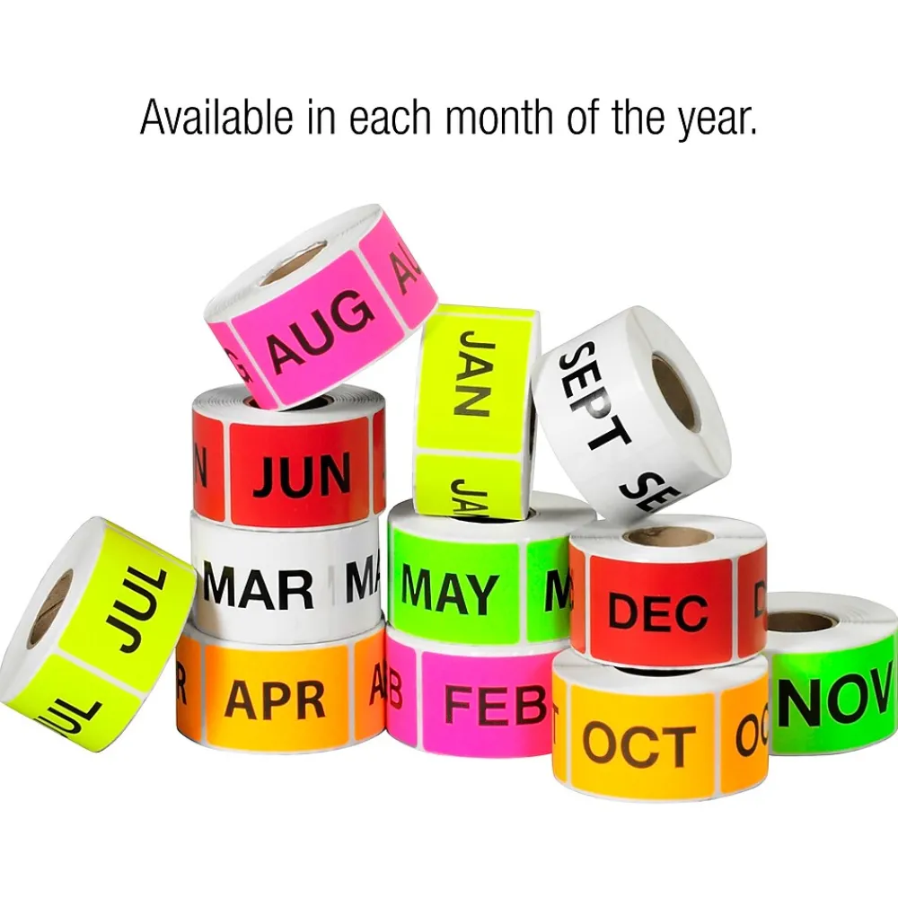 Labels|Tape Logic 3" x 2" Rectangle "SEPT" Months of the Year Label, White, 500/Roll