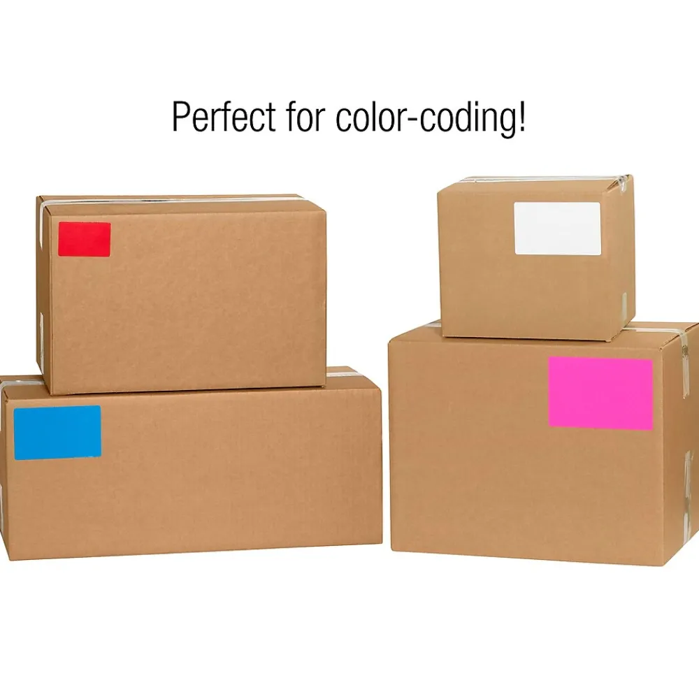 Labels|Tape Logic 5" x 3" Rectangle Inventory Label, White, 500/Roll
