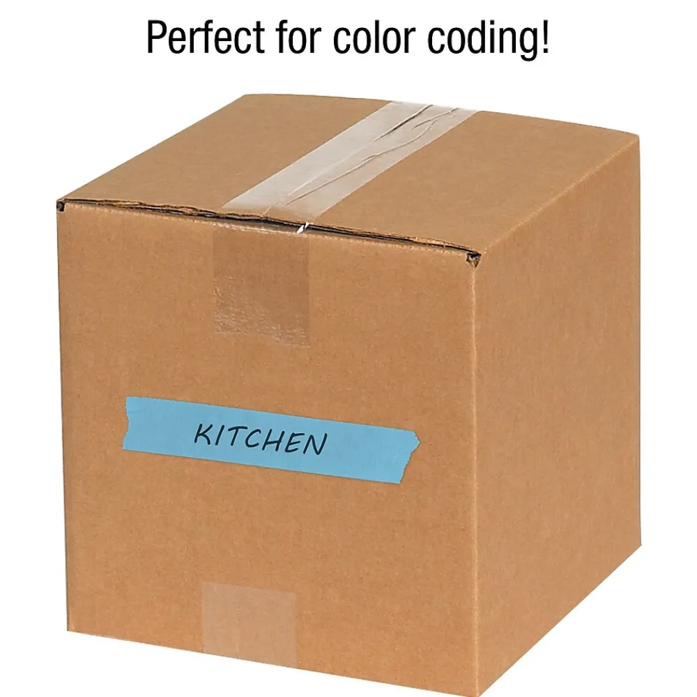 Online Tape Logic ™ 2" x 60 Yards Light Masking Tape, Blue, 12 Rolls (T93700312PKH)