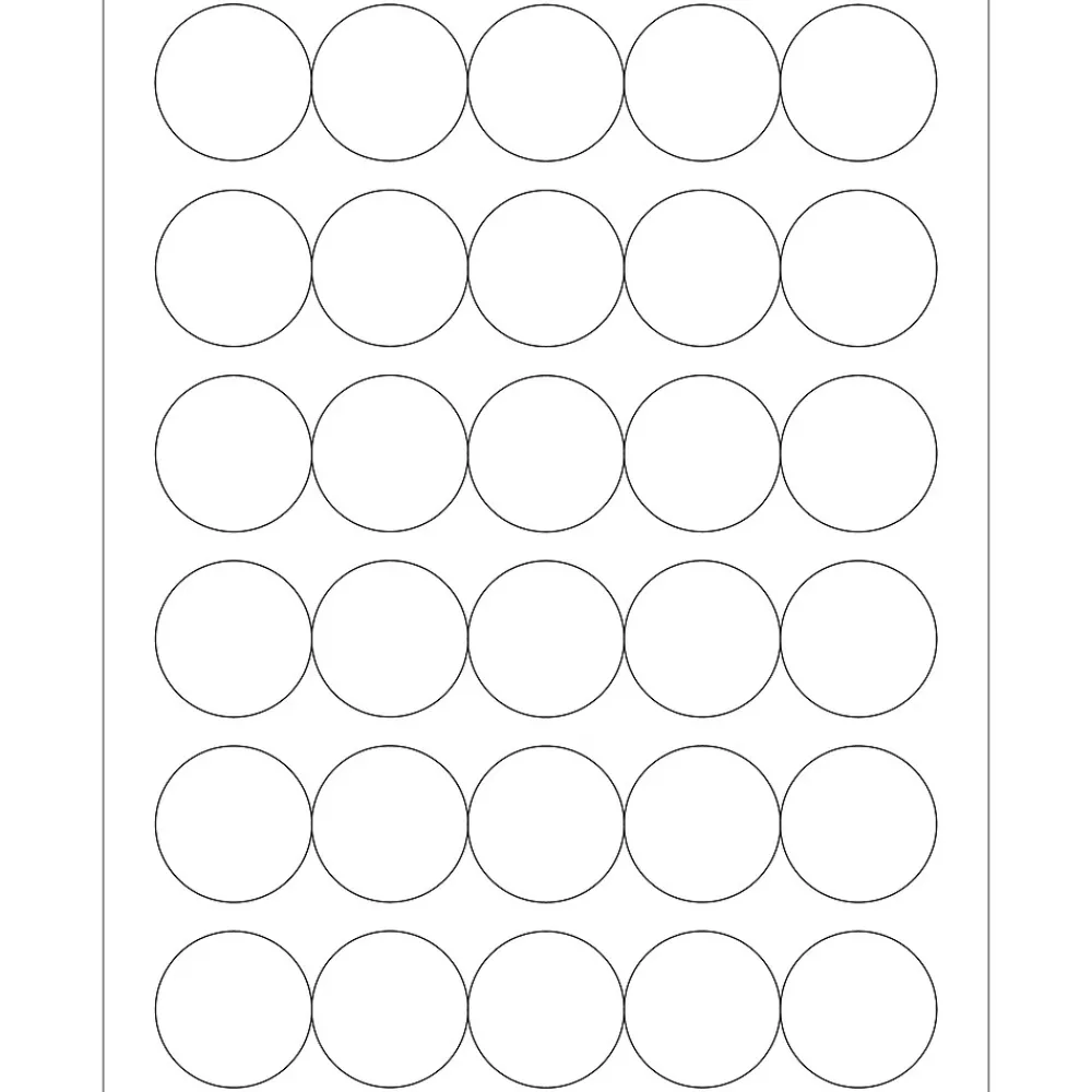 Labels|Tape Logic ® Circle Laser Labels, 1 1/2", White, 3000/Case (LL143)