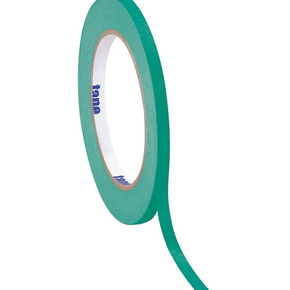 Hot Tape Logic ® Colored Masking Tape, 4.9 Mil, 1/2" x 60 yds., Dark Green, 72/Case (T933003E)