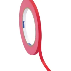 Discount Tape Logic ® Colored Masking Tape, 4.9 Mil, 1/2" x 60 yds., Red, 12/Case (T93300312PKR)