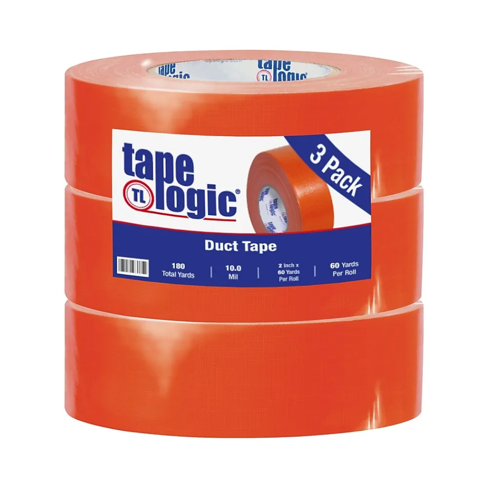 New Tape Logic ® Duct Tape, 10 Mil, 2" x 60 yds., Orange, 3/Case (T987100RN3PK)