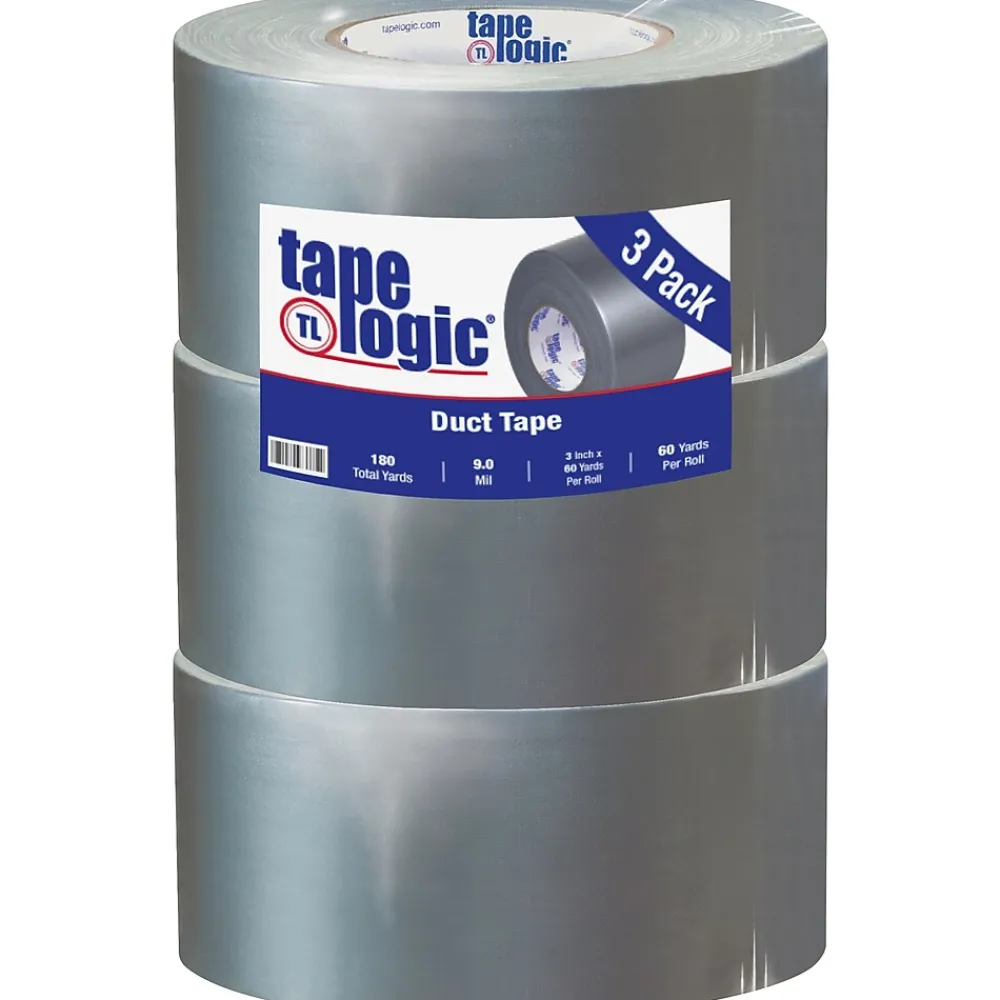 Tape Logic Economy Cloth Duct Tape, 3" x 60 Yards, Silver, 3/Carton (T98885S3PK)
