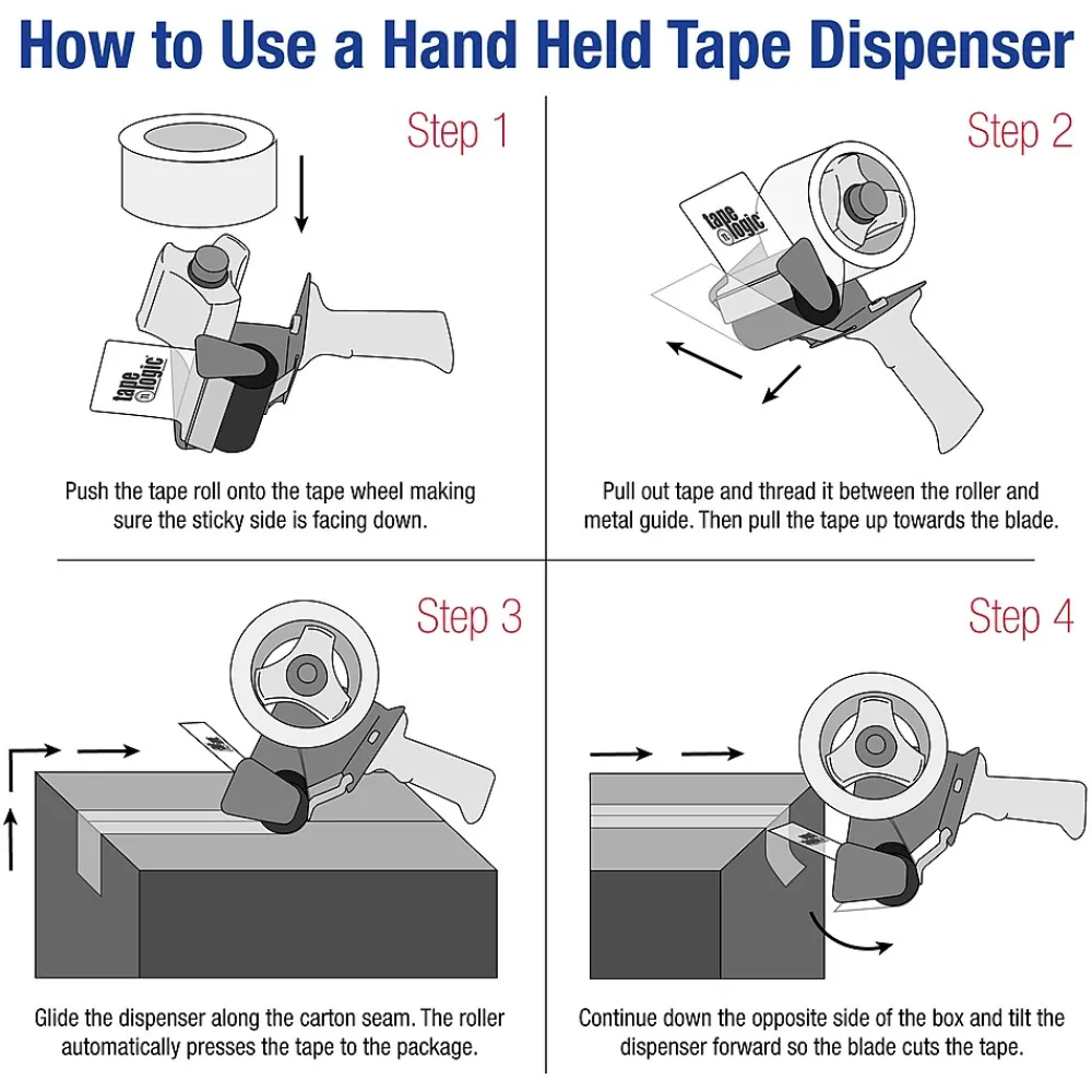 Hot SI Products Tape Logic Heavy-Duty Carton Sealing Tape Dispenser, 3" (TDHD3)