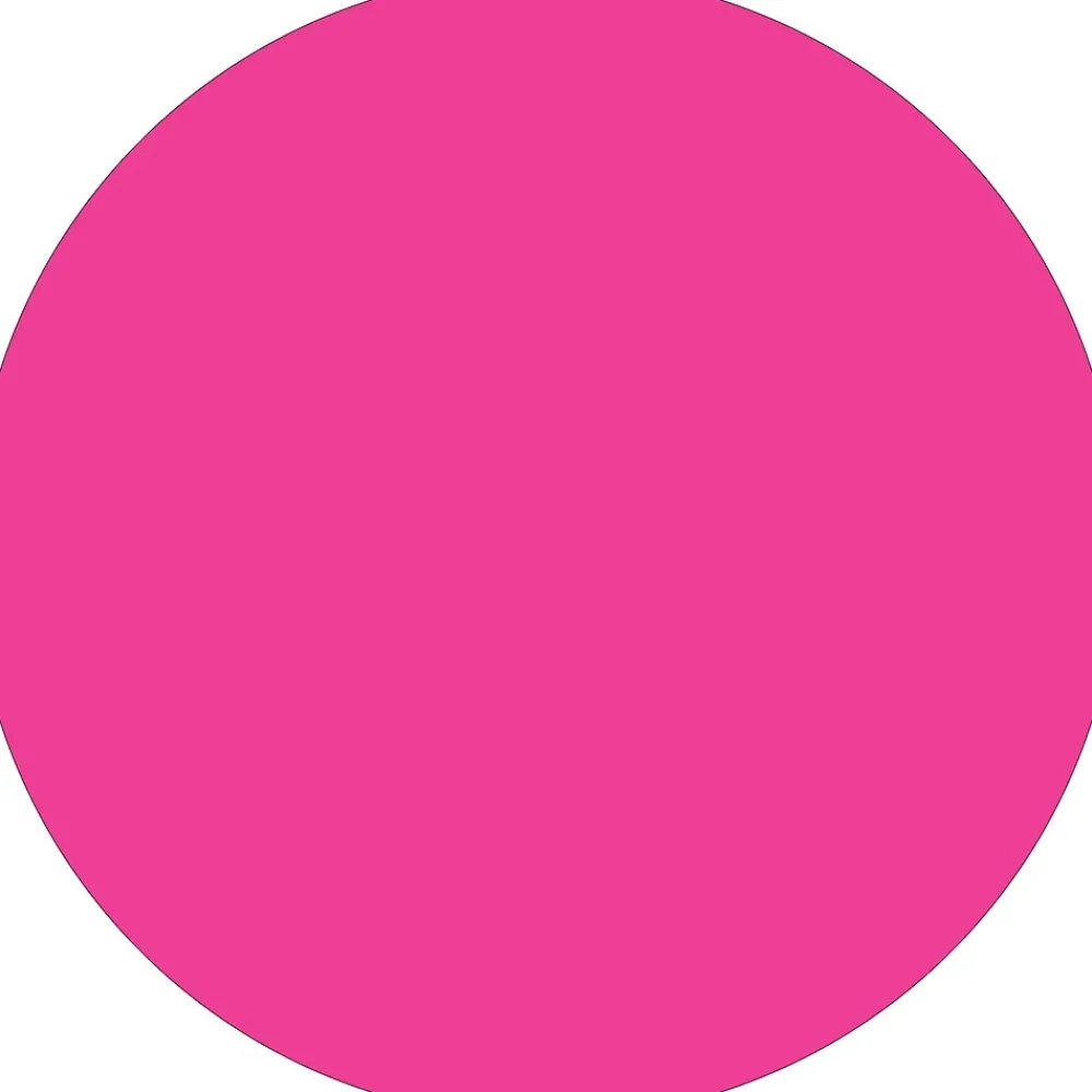 Outlet Tape Logic ® Inventory Circle Labels, 3/4", Fluorescent Pink, 500/Roll (DL610K)