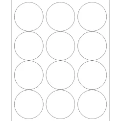 Tape Logic ® Laser Labels, 2 1/2" Circle, White, 1200/Case (LL146)
