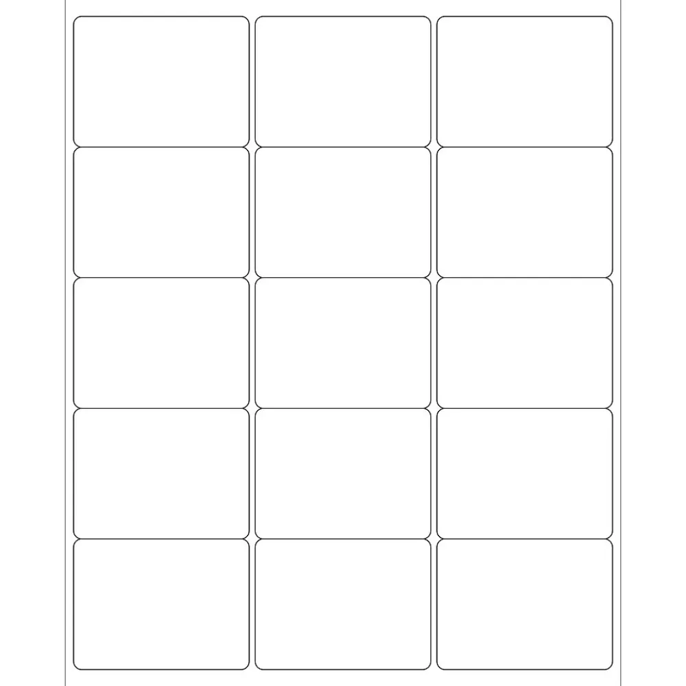 Discount Tape Logic ® Laser Labels, Rectangle, 2.6875" x 2", White, 1500/Case (LL114)