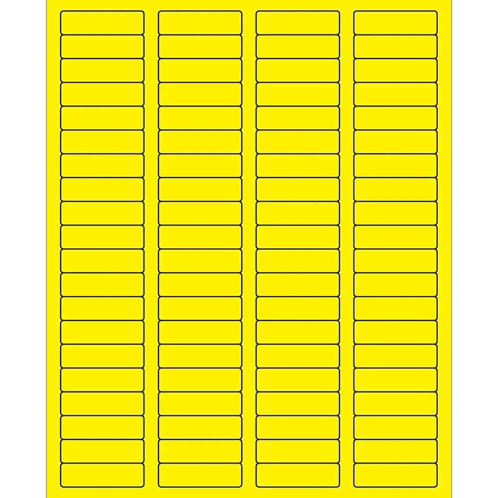 Sale Tape Logic ® Rectangle Laser Labels, 1 3/4" x 1/2", Fluorescent Yellow, 8000/Case (LL170YE)